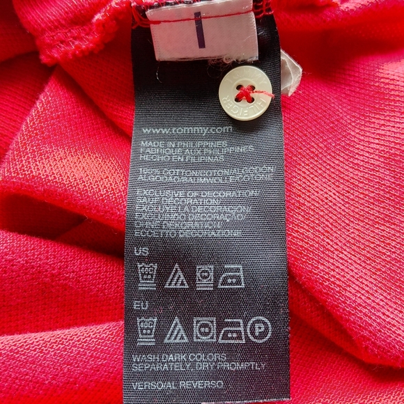 Tommy Hilfiger Red Polo with Navy Accents - Picture 7 of 8
